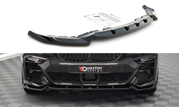 Maxton Front Splitter V.2 BMW X7 M G07 - Gloss Black