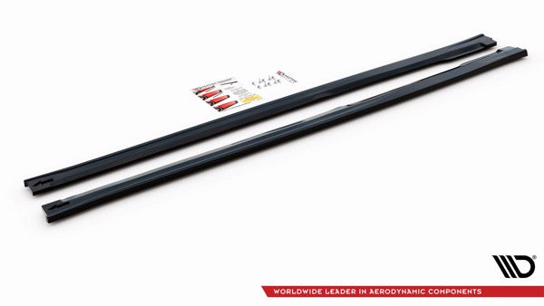 Maxton Side Skirts Diffusers Kia Optima Mk4 - Gloss Black