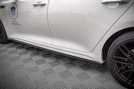 Maxton Side Skirts Diffusers Kia Optima Mk4 - Gloss Black