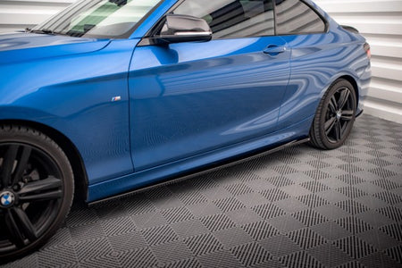Maxton Side Skirts Diffusers BMW 2 M-Pack F22 - Gloss Black
