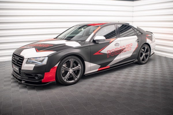 Maxton Side Skirts Diffusers V.2 Audi S8 D4 - Gloss Black