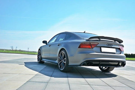 Maxton Central Rear Splitter Audi RS7 Facelift - Gloss Black