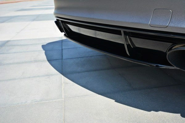 Maxton Central Rear Splitter Audi RS7 Facelift - Gloss Black