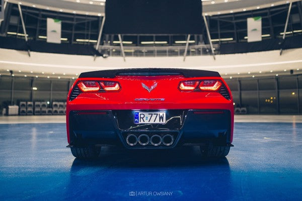 Maxton Rear Side Splitters Chevrolet Corvette C7  - Gloss Black