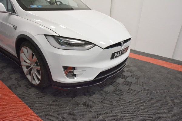 Maxton Front Splitter V.2 Tesla Model X - Gloss Black