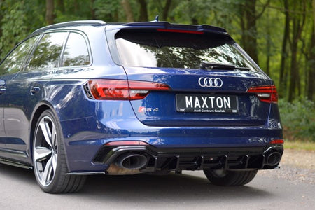 Maxton Spoiler Cap Audi RS4 B9 Avant - Gloss Black