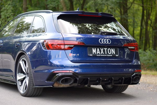 Maxton Spoiler Cap Audi RS4 B9 Avant - Gloss Black