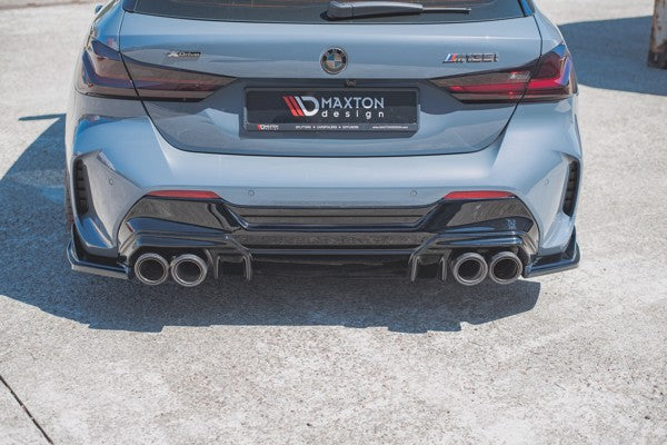 Maxton Rear Side Splitters V.4 For BMW 1 F40 M-Pack/ M135I - Gloss Black