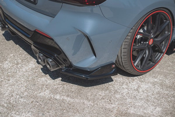 Maxton Rear Side Splitters V.4 For BMW 1 F40 M-Pack/ M135I - Gloss Black