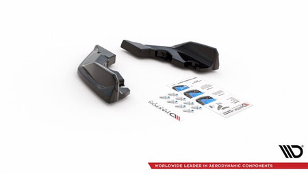 Maxton Rear Side Splitters V.4 For BMW 1 F40 M-Pack/ M135I - Gloss Black