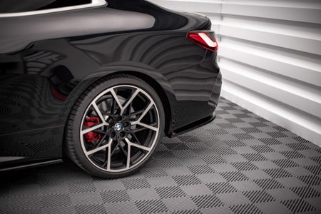 Maxton Rear Side Splitters V.1 BMW 4 M-Pack G22 - Gloss Black