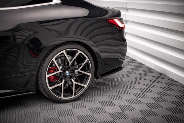 Maxton Rear Side Splitters V.1 BMW 4 M-Pack G22 - Gloss Black