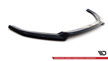 Maxton Front Splitter V.2 Audi S3 / A3 S-Line Sportback 8V Facelift - Gloss Black