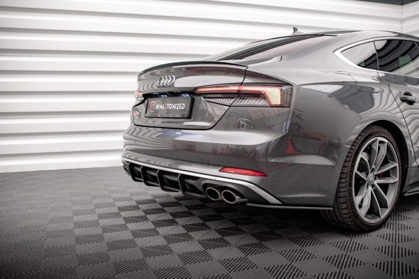 Maxton Street Pro Rear Diffuser Audi S5 Coupe / Sportback F5 - Black