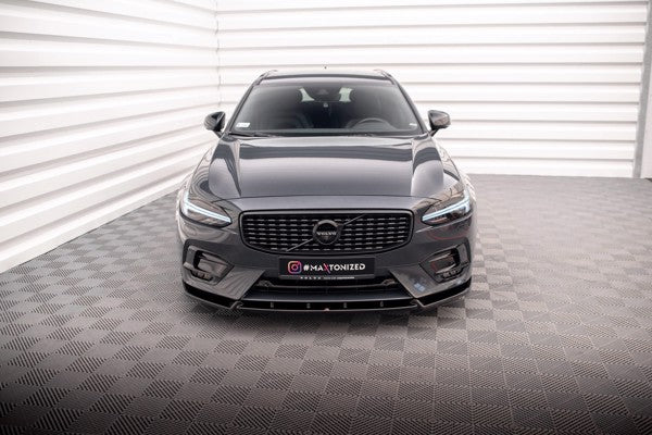 Maxton Front Splitter Volvo V90 R-Design Mk2 - Gloss Black