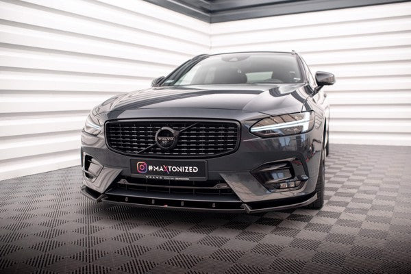Maxton Front Splitter Volvo V90 R-Design Mk2 - Gloss Black