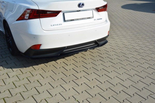 Maxton Central Rear Splitter Lexus Is Mk3 H (With Vertical Bars) - Gloss Black