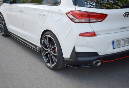 Maxton Rear Side Splitters Hyundai I30 Mk3 N  - Gloss Black