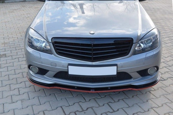 Maxton Front Splitter Mercedes C W204 Amg-Line (Preface) - Gloss Black