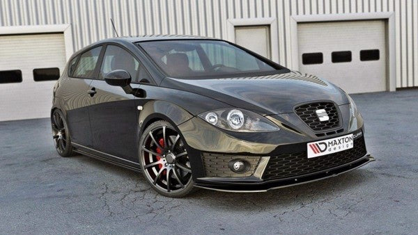 Maxton Front Splitter V.1 Seat Leon Mk2 Cupra Fr (Facelift) - Gloss Black