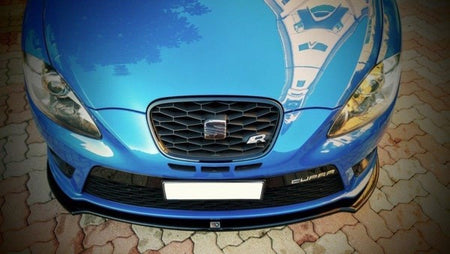 Maxton Front Splitter V.1 Seat Leon Mk2 Cupra Fr (Facelift) - Gloss Black