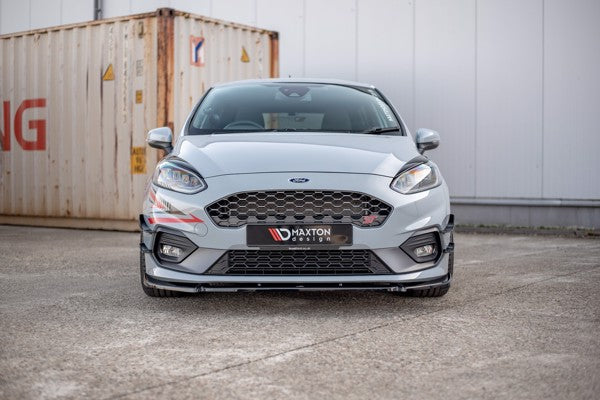 Maxton Front Splitter V.7 Ford Fiesta Mk8 St / St-Line - Gloss Black