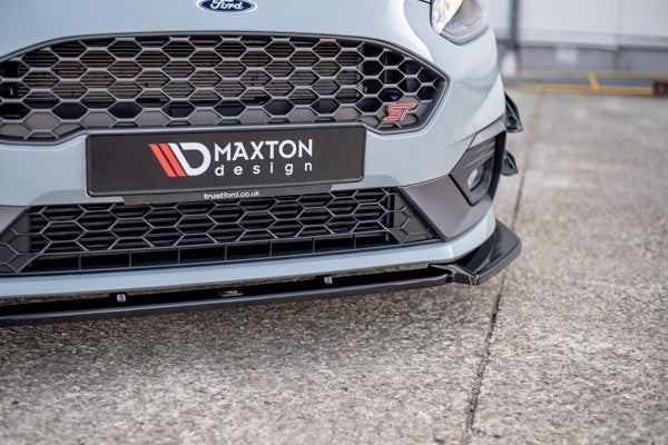 Maxton Front Splitter V.7 Ford Fiesta Mk8 St / St-Line - Gloss Black