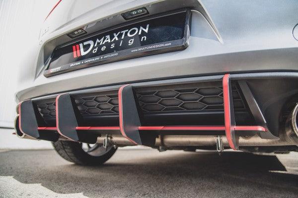 Maxton Racing Durability Rear Diffuser V.2 VW Golf 7 Gti - Black