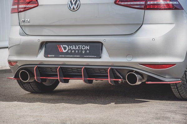 Maxton Racing Durability Rear Diffuser V.2 VW Golf 7 Gti - Black