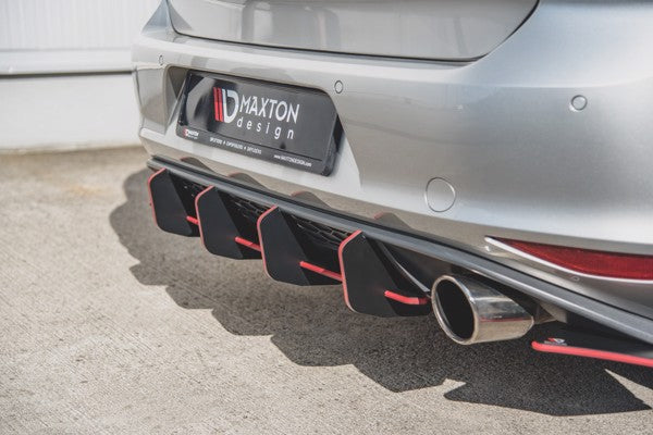 Maxton Racing Durability Rear Diffuser V.2 VW Golf 7 Gti - Black