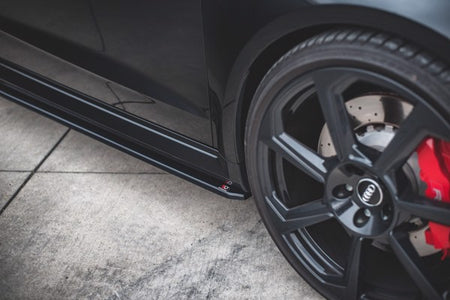 Maxton Side Skirts Diffusers V.2 Audi RS3 8V Sportback Facelift - Gloss Black