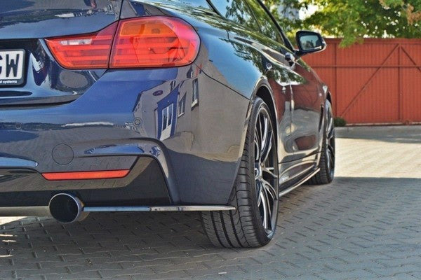 Maxton Rear Side Splitters For BMW 4 F32 M-Pack - Gloss Black