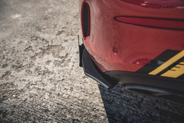 Maxton Racing Durability Rear Side Splitters + Flaps Mercedes-Amg C43 Coupe C205 - Black + Gloss Flaps    