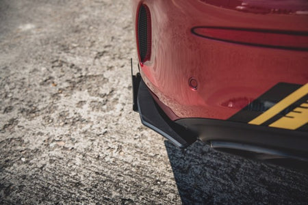 Maxton Racing Durability Rear Side Splitters + Flaps Mercedes-Amg C43 Coupe C205 - Black + Gloss Flaps    