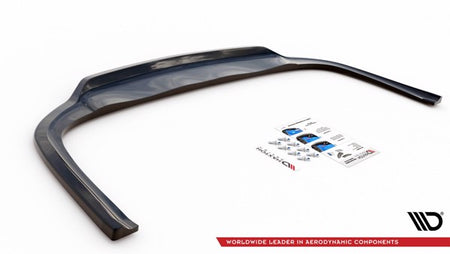 Maxton Central Rear Splitter (With Vertical Bars) Audi A8 D4 Facelift - Gloss Black