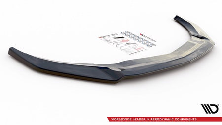 Maxton Front Splitter V.2 Mercedes-Benz A45 Aero W176 Facelift - Gloss Black
