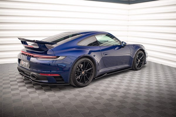 Maxton Side Skirts Diffusers V.1 Porsche 911 Carrera Aero 992 - Gloss Black