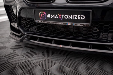 Maxton Front Splitter V.2 BMW X6 M F96 - Gloss Black