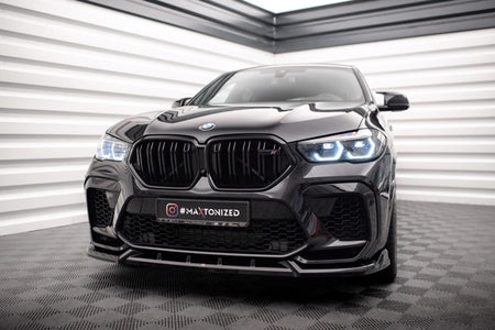 Maxton Front Splitter V.2 BMW X6 M F96 - Gloss Black