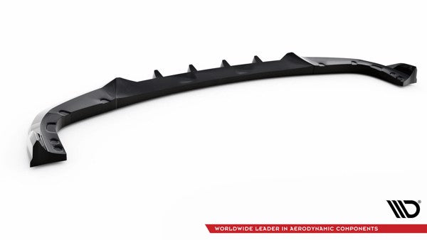 Maxton Front Splitter V.2 BMW X6 M F96 - Gloss Black