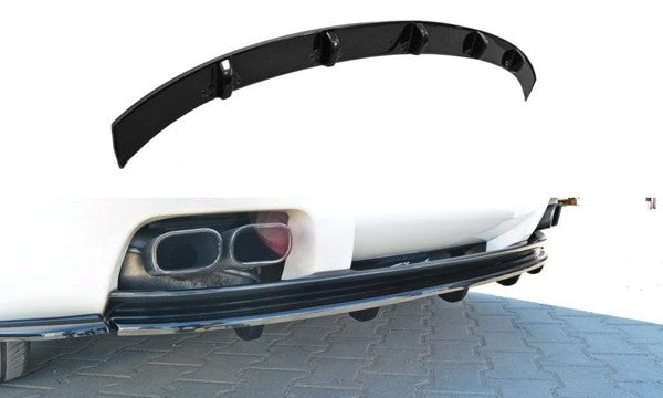 Maxton Central Rear Splitter Alfa Romeo Brera (With Vertical Bars) - Gloss Black