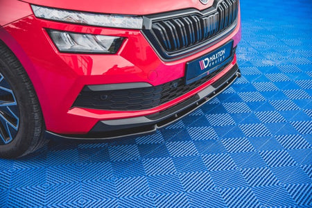Maxton Front Splitter V.2 Skoda Kamiq - Gloss Black