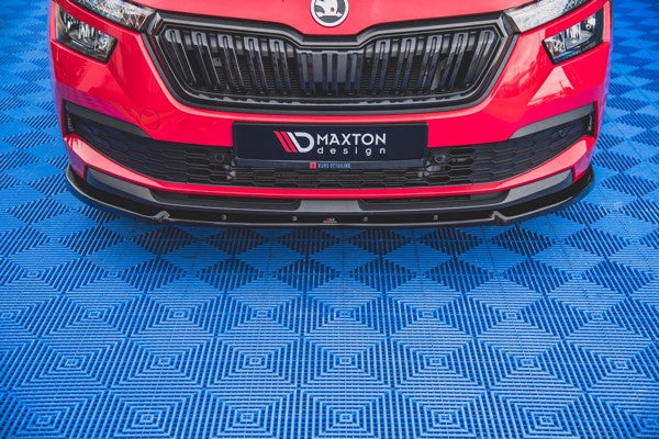 Maxton Front Splitter V.2 Skoda Kamiq - Gloss Black