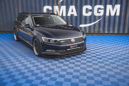 Maxton Front Splitter V.1 Volkswagen Passat B8 - Gloss Black