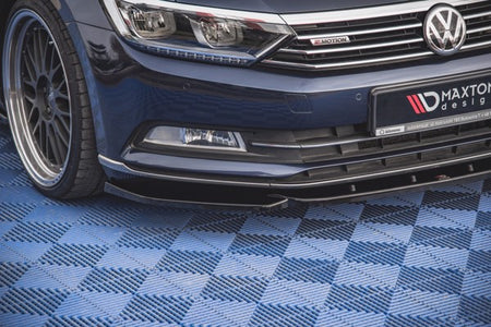 Maxton Front Splitter V.1 Volkswagen Passat B8 - Gloss Black