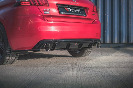 Maxton Rear Side Splitters Peugeot 308 Gt Mk2 Facelift - Gloss Black