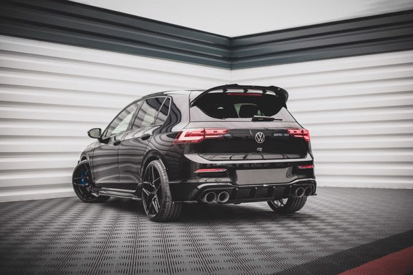 Maxton Rear Side Splitters V.4 For Volkswagen Golf R Mk8 - Gloss Black