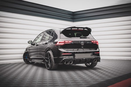 Maxton Rear Side Splitters V.4 For Volkswagen Golf R Mk8 - Gloss Black