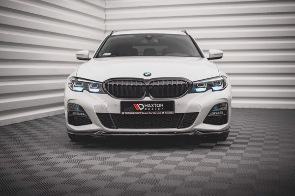 Maxton Front Splitter V.4 BMW 3 G20 / G21 M-Pack - Gloss Black