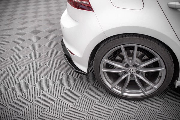 Maxton Rear Side Splitters V.4 Volkswagen Golf R Mk7 - Gloss Black
